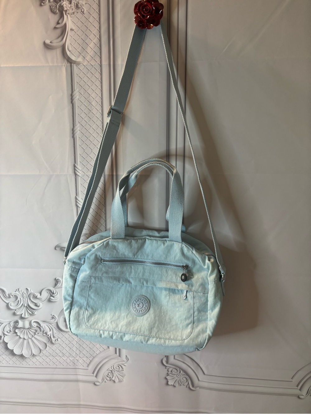 Kipling Mini Shoulder Crossbody Light Blue Tote Bag